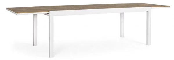 Tavolo Allungabile Elias 200-300x95 cm Bianco in Alluminio