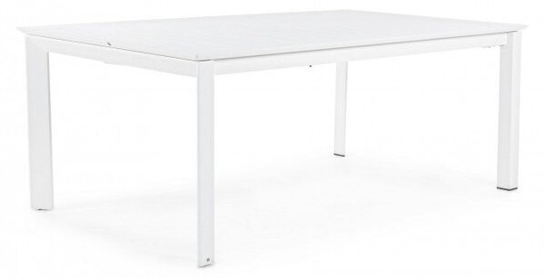 Tavolo Allungabile Konnor 200-300x110 cm Bianco in Alluminio