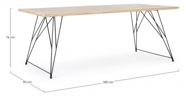 Tavolo District 200x90 Fisso in Legno