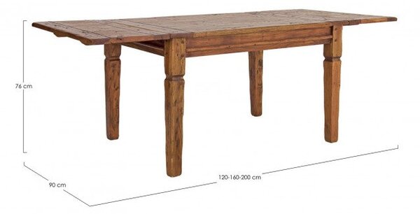 Tavolo Allungabile 120-160-200x90 cm Chateaux in Legno