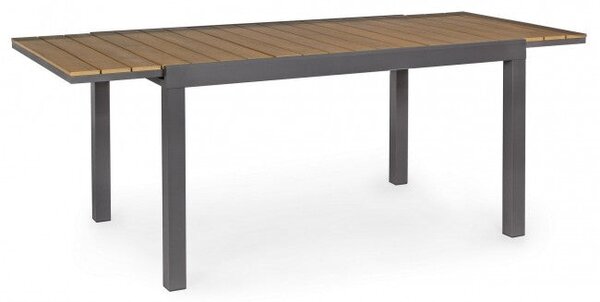 Tavolo Allungabile Elias 140-200x90 cm Antracite in Alluminio