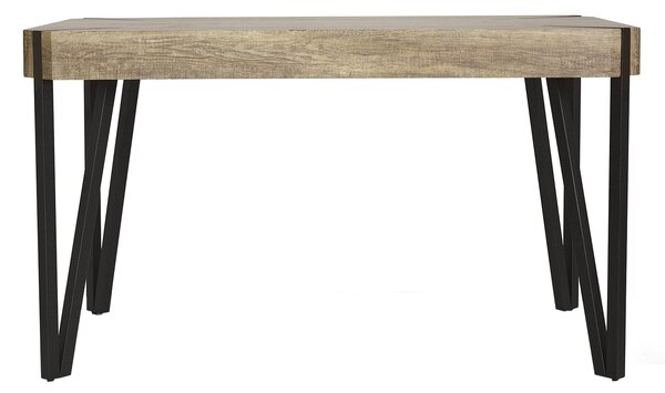 Tavolo Rettangolare 130x80x75 cm in Metallo e MDF Cooper Rovere Tartufo