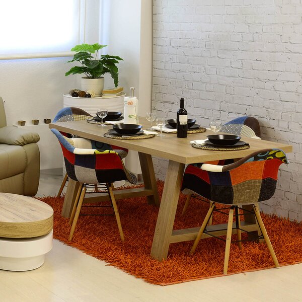 Tavolo Rettangolare 180x85x75 cm in Legno Melody Olmo Scuro