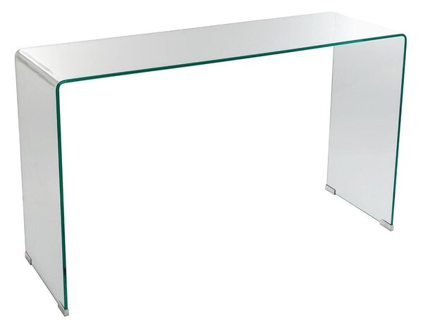 Tavolino Rettangolare in Vetro 120x40x72cm TFT Glass Trasparente