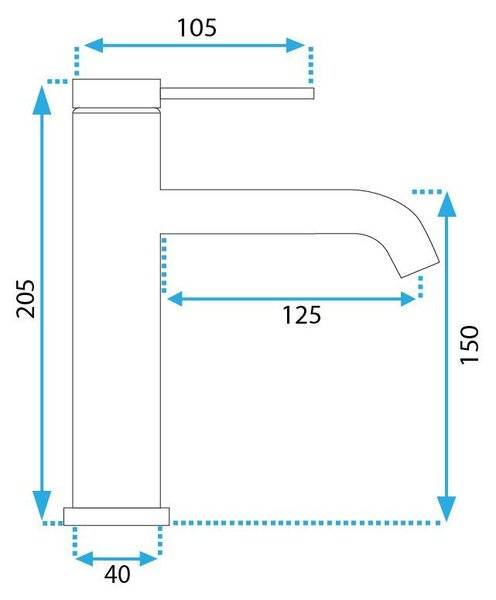 Rubinetto da lavabo Rea CLIF Titanium