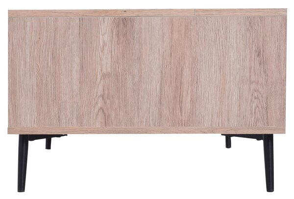 Tavolino da Caffè con Ripiano Sollevabile Legno 100x58x39.3-52.7 cm