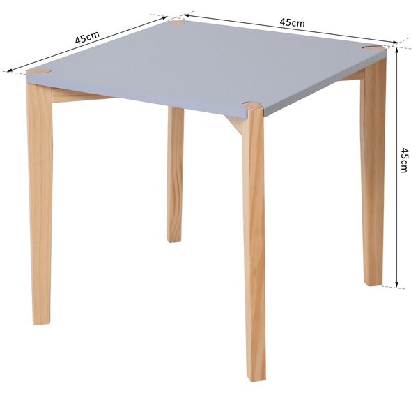 Tavolino da Soggiorno 45x45x45 cm in MDF e Legno Grigio