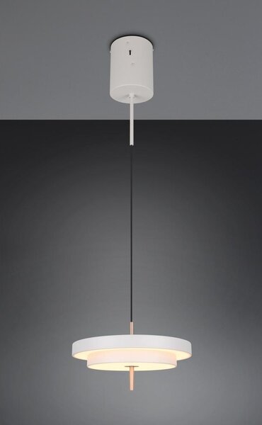 Lampada a sospensione LED, regolabile in altezza, dimmerabile, CCT, grigio, P 40 cm