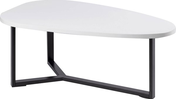 Tavolino Basso 100x60x40 cm Motti Happelo Bianco e Nero