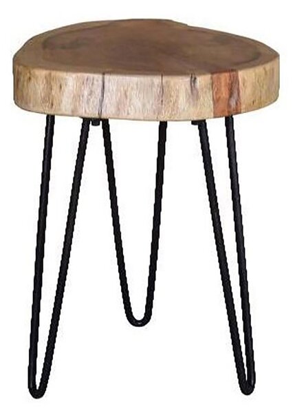 Tavolino Soggiorno in Legno Ø 47 cm Rovere