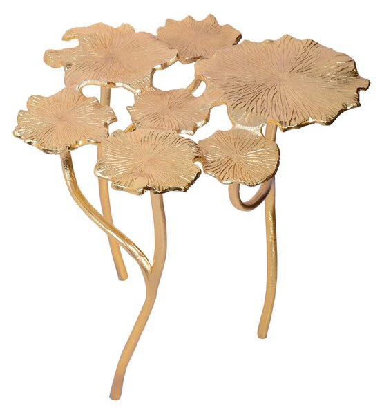 Tavolino Soggiorno in Metallo Ø 49 cm Oro