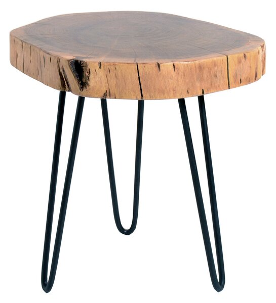 Tavolino Soggiorno in Legno Ø 47 cm Rovere
