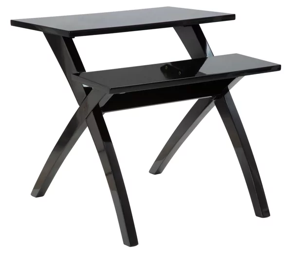 Tavolinetto 2 Livelli Nero 60x60x60 cm MDF Nero