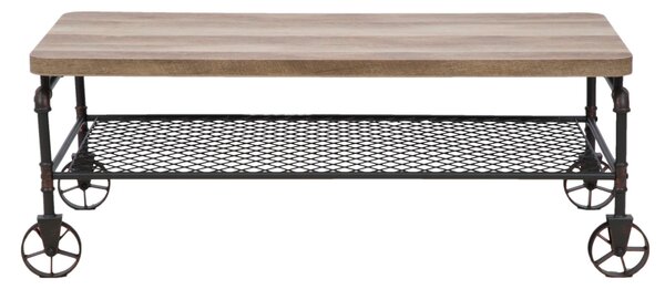 Tavolo da Caffé Manhattan 126x62,6x45,6 cm in Ferro e MDF