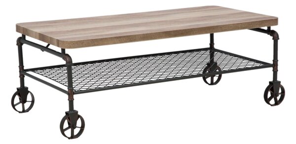 Tavolo da Caffé Manhattan 126x62,6x45,6 cm in Ferro e MDF