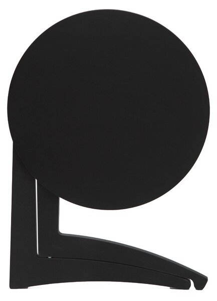 Tavolino Pieghevole da Salotto Ø43x51 cm in Legno Nero