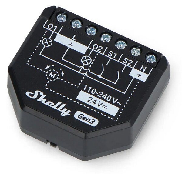 Shelly 2PM Gen3 16A AC/DC Interruttore relè Smart 2 canali Controller Tapparelle monitoraggio consumi WiFi Bluetooth Matter