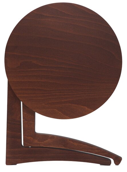 Tavolino Pieghevole da Salotto Ø43x51 cm in Legno Noce