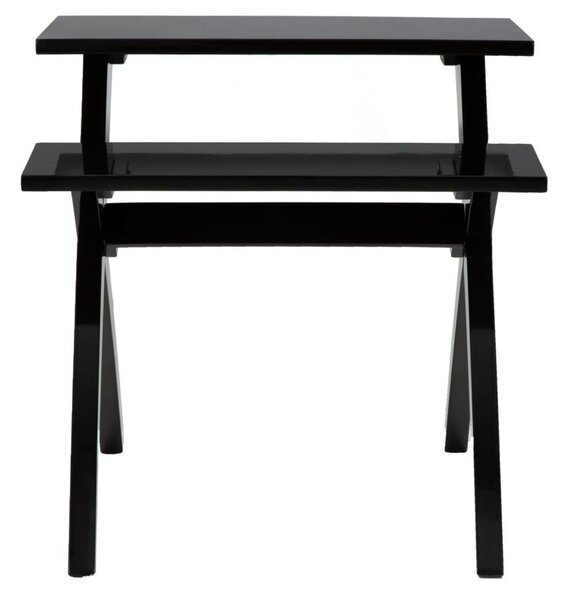 Tavolinetto 2 Livelli Nero 60x60x60 cm MDF Nero