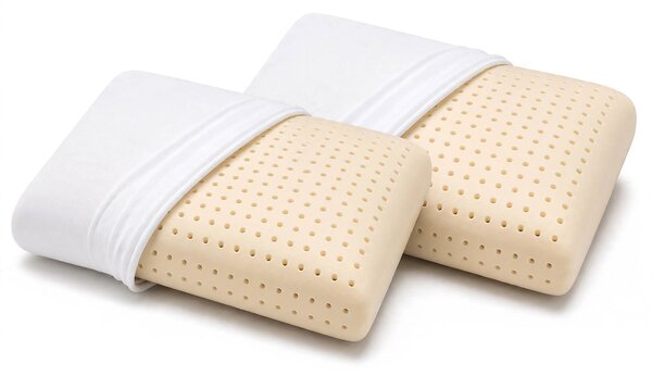 Set 2 Guanciale Memory Foam Forato Ergonomico 72x42 cm - H 15 cm Sostegno Medio Dormidea Classico Air