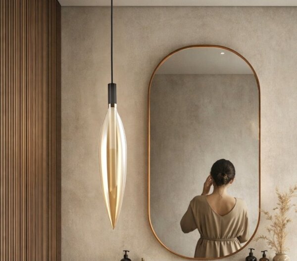 Lampadario su cavo NORDIC 1xG9/5W/230V nero/beige fumé