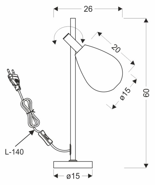 Lampada da tavolo DENSO 1xG9/5W/230V rame/nero