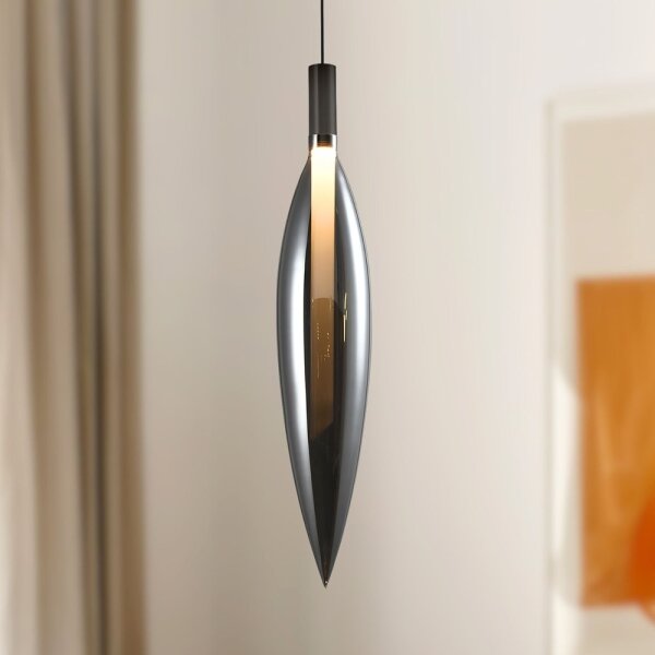 Lampadario a cavo NORDIC 1xG9/5W/230V nero cromato