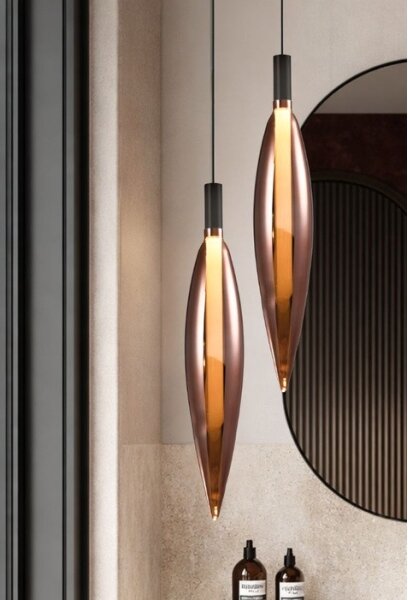 Lampadario a cavo NORDIC 1xG9/5W/230V nero/rame