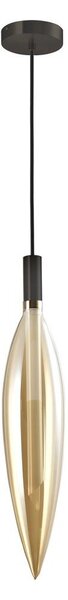 Lampadario su cavo NORDIC 1xG9/5W/230V nero/beige fumé