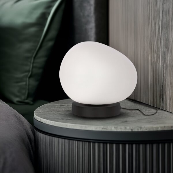 Lampada da tavolo STONES 1xE27/40W/230V nera