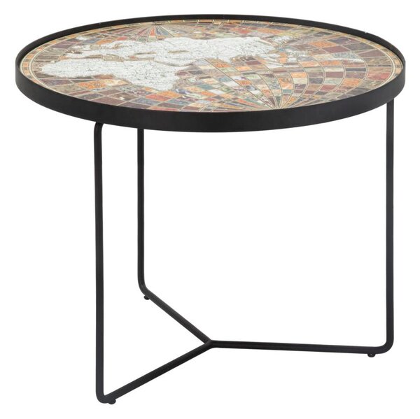 Tavolo da Caffé World Ø50x37 cm MDF e in Ferro Multicolor