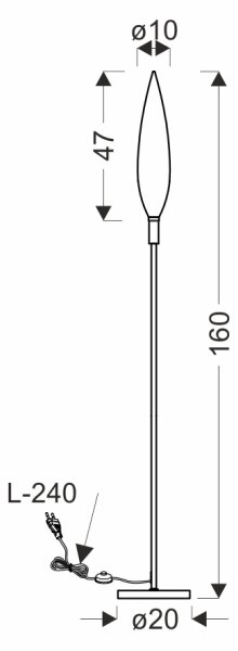 Lampada da terra NORDIC 1xG9/5W/230V cromo nero