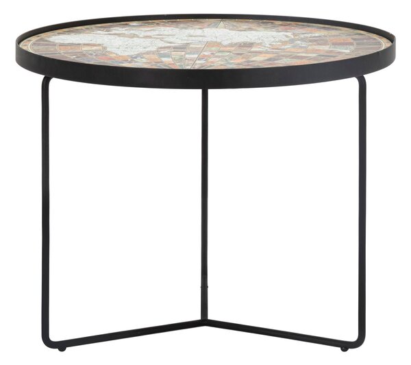 Tavolo da Caffé World Ø50x37 cm MDF e in Ferro Multicolor