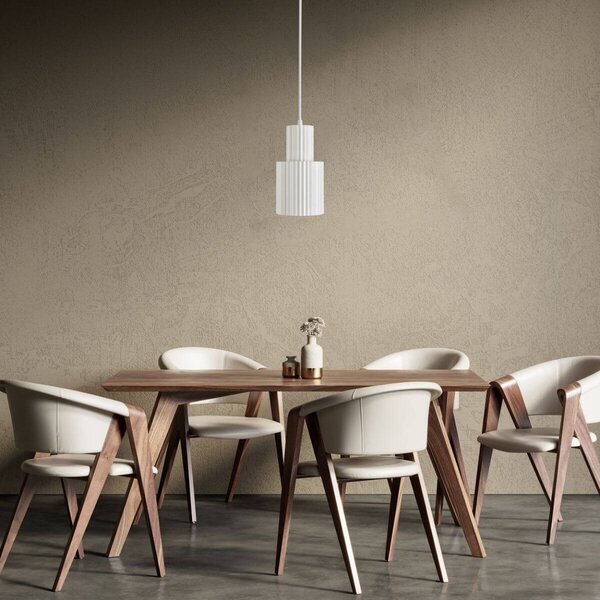Lampada a sospensione Tokio bianca 1xE27x60W in metallo, dimensioni: 172x121,6x121,6 cm, IP20, Light Prestige