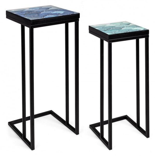Set 2 Tavolino Reef K02 in Metallo