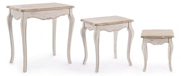 Set 3 Tavolini Clarisse in Legno