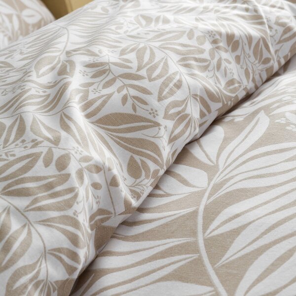 Biancheria da letto marrone chiaro per letto matrimoniale 200x200 cm Sorrel Leaves – Catherine Lansfield