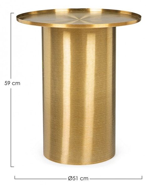 Tavolino Kalpita Gold D51 Rotondo in Metallo