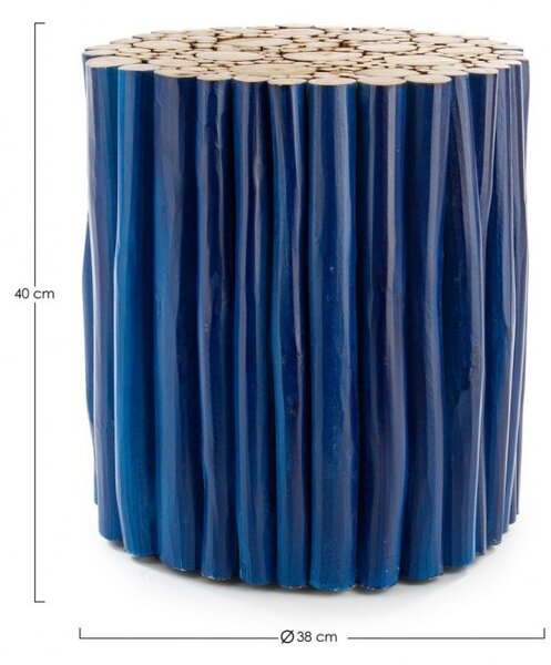 Tavolino Guadalupe Blu in Legno