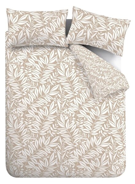 Biancheria da letto marrone chiaro per letto matrimoniale 200x200 cm Sorrel Leaves – Catherine Lansfield