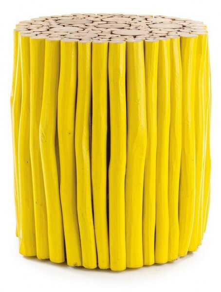 Tavolino Guadalupe Giallo in Legno