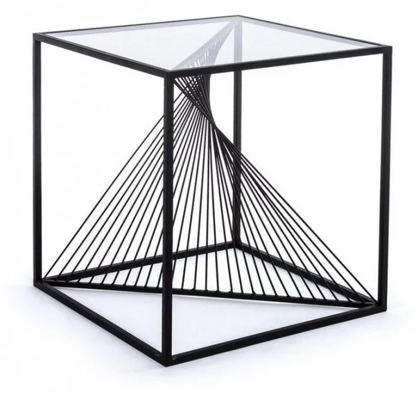 Tavolino Espiral 48x48 in Metallo