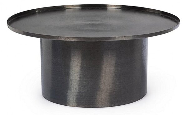 Tavolino Kalpita Black Nickel D80 Rotondo in Metallo