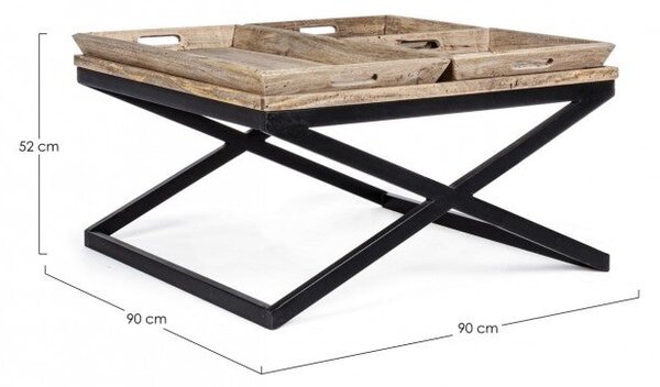 Tavolino Tray 90x90 in Legno