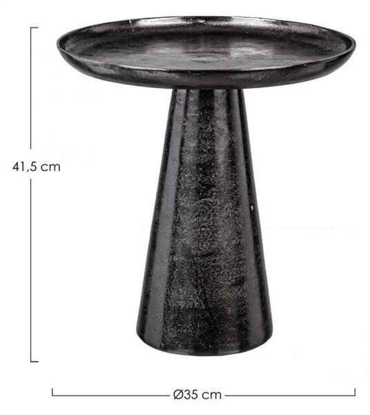 Tavolino Kulvir Nero D35 in Alluminio