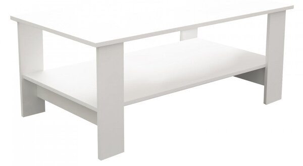 Tavolino Salotto Match 100x55x41 h cm in Truciolare bilaminato Bianco