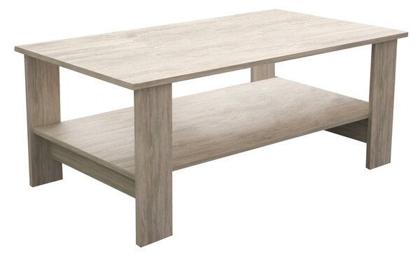 Tavolino Salotto Match 100x55x41 h cm in Truciolare bilaminato Pino Chiaro