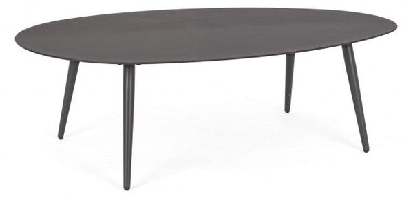 Tavolino Ridley 120x75 cm Antracite in Alluminio
