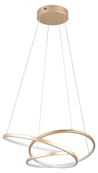 Lampada a sospensione LED DARVIN dorata 34W Tonalità di bianco 4500 lm metallo dim.: 150x64x49 cm IP20 Trio