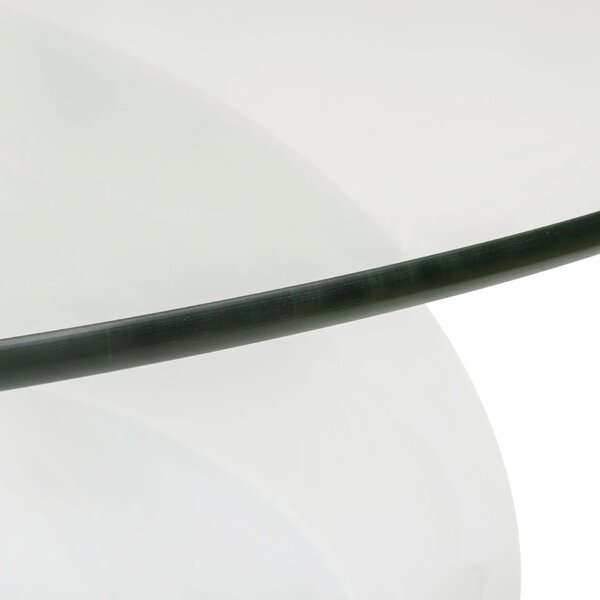 Tavolino da Salotto Ovale 115x42x65 cm Erma 2 Crumer Bianco
